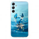 Fashion TPU Deksel for Samsung Galaxy S25 5G - Blue Butterfly thumbnail