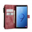CaseMe retro multifunksjonell Lommebok deksel Samsung Galaxy S9 rød thumbnail