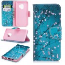 Lommebok deksel til Samsung Galaxy S9 - rosa blomster thumbnail