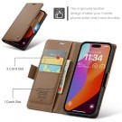 CaseMe Lommebok deksel for iPhone 16 Pro Brun thumbnail