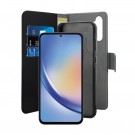 Puro 2-i-1 Magnetisk Lommebok-deksel Samsung Galaxy A35 5G Svart thumbnail