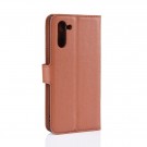 Lommebok deksel for Samsung Galaxy Note 10 brun thumbnail