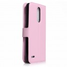 Lommebok deksel for LG K10 (2017) lys rosa thumbnail