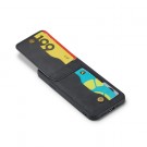 Fierre Shann TPU Deksel med PU-lær plass til kort iPhone 11 Pro Max svart thumbnail