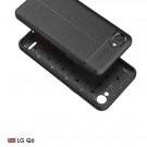 Tech-Flex TPU Deksel med PU-lær mønster LG Q6 svart thumbnail