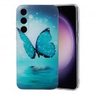 Fashion TPU Deksel for Samsung Galaxy A55 5G - Blue Butterfly thumbnail