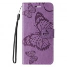 Lommebok deksel til iPhone 16 Pro Max - Lilla Butterfly thumbnail