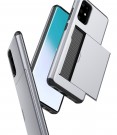 Lux Hybrid TPU + PC Deksel plass til kort Galaxy S20 5G sølv thumbnail