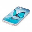 Fashion TPU Deksel iPhone 5S/5/SE (2016) - Blue Butterfly thumbnail
