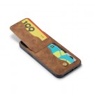 Fierre Shann TPU Deksel med PU-lær plass til kort iPhone 15 brun thumbnail