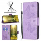 Lommebok deksel til iPhone 14 Plus - Lilla Butterfly thumbnail