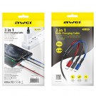 awei 3 i 1 8 Pin / Micro USB / Type-C kabel thumbnail