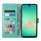 Lommebok deksel for Samsung Galaxy A18 - Grønn blomster thumbnail