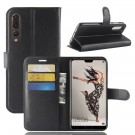 Lommebok deksel for Huawei P20 pro svart thumbnail