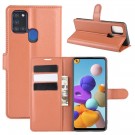 Lommebok deksel for Samsung Galaxy A21s brun thumbnail