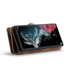 CaseMe 2-i-1 Lommebok deksel Galaxy Samsung S22 Ultra 5G brun thumbnail