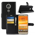 Lommebok deksel for Motorola Moto E5 Plus svart thumbnail