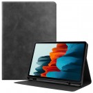 Deksel Cowhide til Samsung Galaxy Tab S7/S8 svart thumbnail