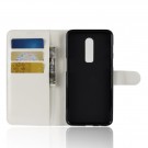 Lommebok deksel for OnePlus 6 hvit thumbnail