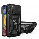 Tech-Flex TPU + PC Deksel med Ring Grep iPhone 14 Pro svart thumbnail