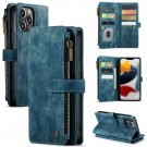 CaseMe retro Multifunksjonell Lommebok deksel iPhone 13 Pro Max blå thumbnail