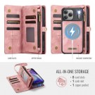 CaseMe 2-i-1 Lommebok deksel iPhone 17 Pro rosa thumbnail