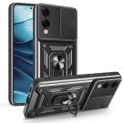 Tech-Flex TPU + PC Deksel med Ring Grep Samsung Galaxy S25 Edge 5G svart thumbnail