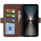 Lommebok deksel Premium for Sony Xperia 1 VII brun thumbnail