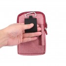Denim sport bag med 3 lommer for mobil rosa thumbnail