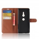 Lommebok deksel for Sony Xperia XZ2 brun thumbnail