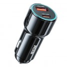 WEKOME dobbel USB-billader USB-A og USB-C 63W - Svart thumbnail