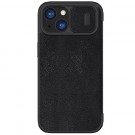 Nillkin Qin Pro flip deksel Camshield for iPhone 15 svart thumbnail