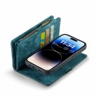 CaseMe 2-i-1 Lommebok deksel iPhone 14 Pro blå thumbnail