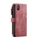 CaseMe retro Multifunksjonell Lommebok deksel iPhone X/XS rød thumbnail