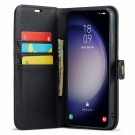 DG.Ming 2-i-1 Lommebok-deksel I Lær Samsung Galaxy S25 Edge 5G svart thumbnail