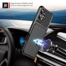 Hybrid TPU + PC Deksel med kortlomme iPhone 16 Plus svart thumbnail