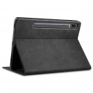 Deksel Cowhide til Samsung Galaxy Tab S7/S8 svart thumbnail