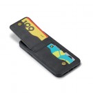 Fierre Shann TPU Deksel med PU-lær plass til kort iPhone 15 Plus svart thumbnail
