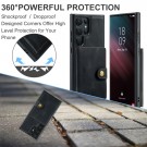 JeeHood Deksel PC + Lær med kortlomme Galaxy S24 Ultra 5G svart thumbnail