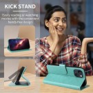 Lommebok deksel for Samsung Galaxy S26 5G - Blomster grønn thumbnail