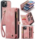 CaseMe 2-i-1 Lommebok deksel iPhone 14 rosa thumbnail