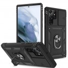 Tech-Flex TPU + PC Deksel med magnetisk Ring Grep Samsung Galaxy S22 Ultra 5G svart thumbnail