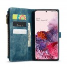 CaseMe retro multifunksjonell Lommebok deksel Samsung Galaxy S20 5G blå thumbnail
