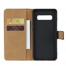 Lommebok deksel ekte Lær for Galaxy S10 svart thumbnail
