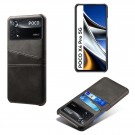 Tech-Flex TPU Deksel med PU-lær plass til kort Xiaomi Poco X4 Pro 5G svart thumbnail