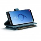 CaseMe retro multifunksjonell Lommebok deksel Samsung Galaxy S9 blå thumbnail