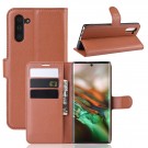 Lommebok deksel for Samsung Galaxy Note 10 brun thumbnail