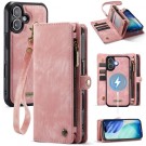 CaseMe 2-i-1 Lommebok deksel iPhone 17 rosa thumbnail