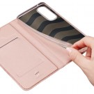 Dux Ducis Skin Pro Series Flip deksel Samsung Galaxy S25 Edge 5G Roségull thumbnail