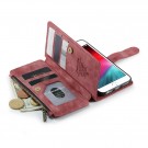CaseMe retro multifunksjonell Lommebok deksel iPhone 6/6S/7/8/SE (2020/2022) rød thumbnail